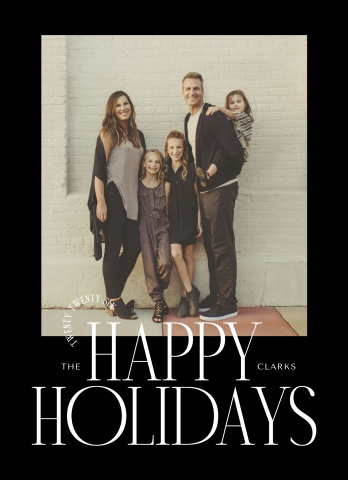 Happy Holidays Editorial Acrylic Block