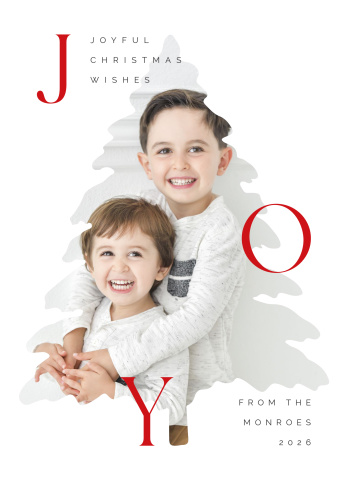 Minimalist Joy Tree Acrylic Block