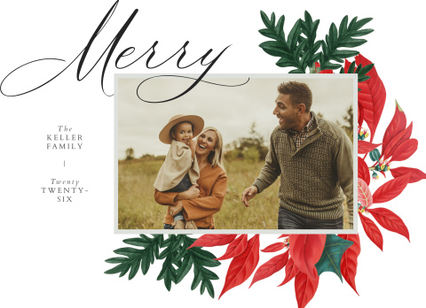Merry Poinsettia Horizontal
