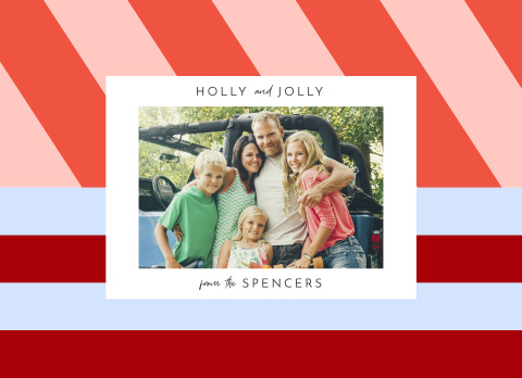 Holly Jolly Modern Stripes Horizontal