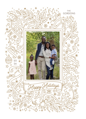 Happy Holidays Intricate Border 