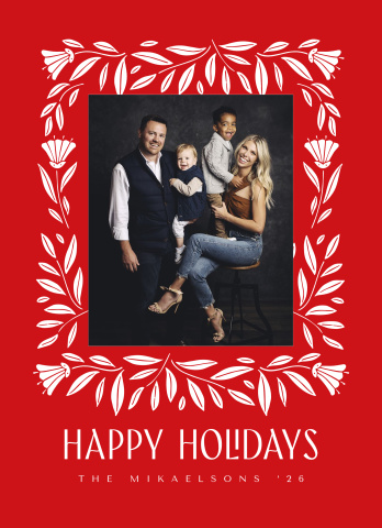 Framed Botanical Happy Holidays