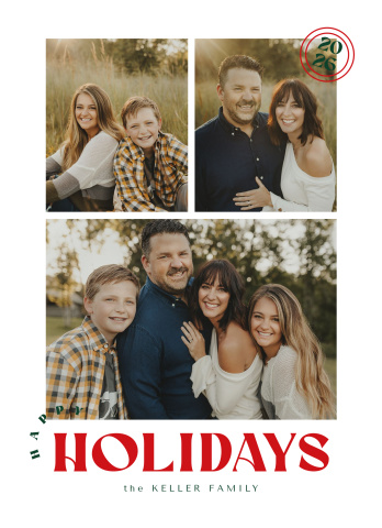 Stamped Happy Holidays Card