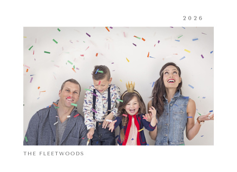 New Year Cheer Modern Holiday Foil Overlay