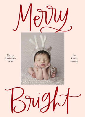 Lettered Merry Bright Card