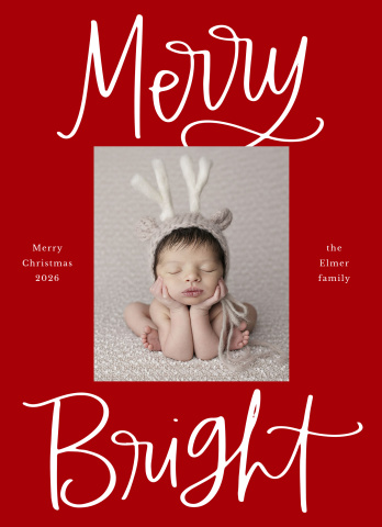Lettered Merry Bright Card