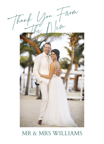 Striped Script Thank You