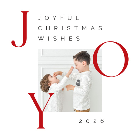 Minimalist Joy Bamboo Ornament