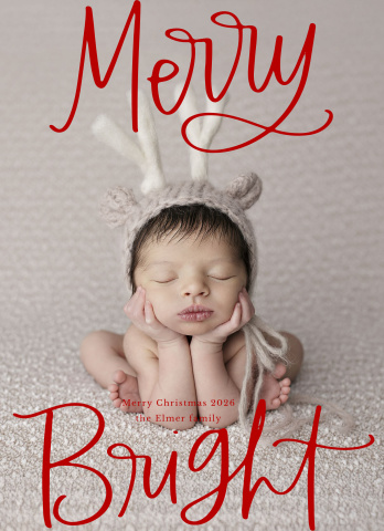 Lettered Merry Bright Overlay