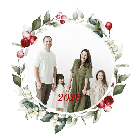 A Merry Christmas Wreath Acrylic Ornament