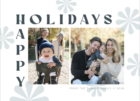 Happy Holidays Retro Acrylic Block