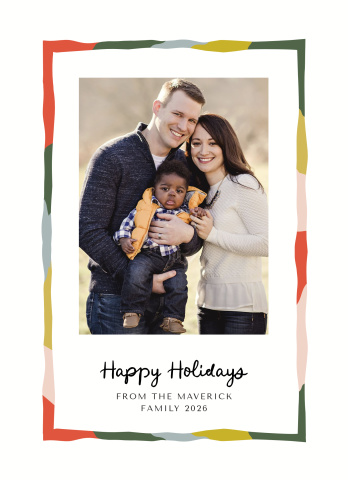 Happy Holidays Modern Colors Acrylic Block