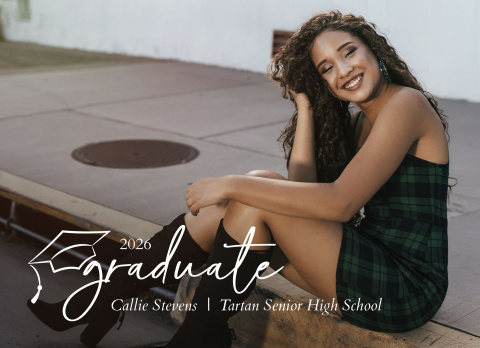 Cap And Graduate Acrylic Block