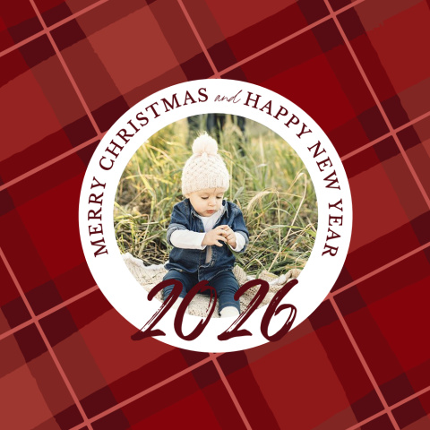 Sketched Plaid Acrylic Ornament