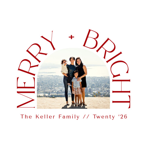 Merry + Bright Arch Bamboo Ornament