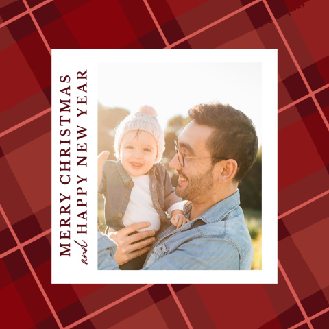 Sketched Plaid Bamboo Ornament