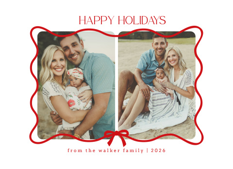 Wavy Bow Horizontal Acrylic Block