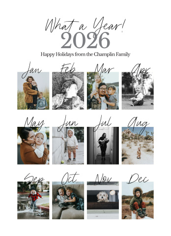 Throughout The Year Months Acrylic Block