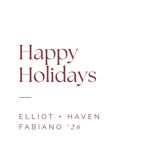 Delicate Line Happy Holidays Bamboo Ornament