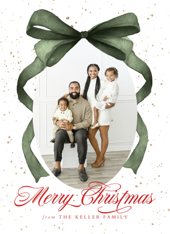Merry Christmas Bow Acrylic Block